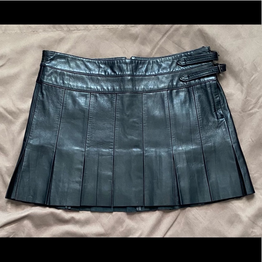 Joie black leather skirt, great for ALL events very durable. DOES NOT STRETCH